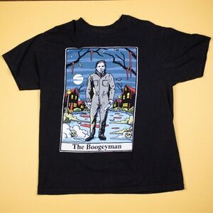 Halloween Michael Myers The Boogeyman Tarot Card Graphic T-shirt Men's Size L